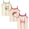 ACMEDE Canotta da Bambina in Cotone Top Senza Maniche per 0-3 Anni Neonata Cotone Canottiera da Bambina Canotte Floreale Stampata Bimba Canottiere Elastiche Confezione da 3