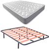 Duérmete Online - Letto completo con materasso Viscotec reversibile (lato inverno/estate) + rete Basic con 6 gambe morsetto, 135 x 190 cm