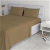 Italian bed Linen Cl El Nocciola 2Pst Completo Letto, Microfibra, Matrimoniale, 240 x 270 cm, 4 unità