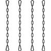 Panexf 4 PZ Catena Acciaio Catena per Appendere Sacco da Boxe, Ø4mm 50cm Catena Sospesa Metallo Catene Appendere Catena di Sospensione con 8 Moschettoni