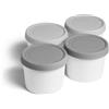 Springlane Kitchen SPRINGLANE set di 2 contenitori per gelato da 1 litro, contenitori per congelatore, senza BPA in qualità alimentare (Grigio - Mini Set Da 4)