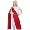 AOOWU Romano Vestito, Romano Toga Costume Bambino, Roman Costume per Ragazzo Cosplay Outfits per Toga Party, Halloween, Carnevale