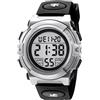 aswan watch Orologio Digitale Bambino con Sveglia, Cronometro, Data, Luce LED-Orologio da polso Ragazzo con Cinturino in Silicone-Blu,S/M