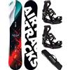 Airtracks Snowboard Set Tavola North South Four Camber Wide Uomo 150 - Attacchi Master L - SB Bag