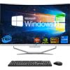 SIMPLETEK - PC All in One Display Curvo 27 Core i7 Scheda Video GTX1650 4GB Windows 11 | 32GB RAM SSD 2TB | Lavoro, Gaming