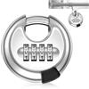 mizikuu Lucchetto Antiscasso, Lucchetto con Grillo in Acciaio Inox Serratura Rotondo Lucchetto a combinazionea 4 cifre grillo Impermeabile Robusto Lucchetto Antiscasso per Capannoni Garage Recinzioni