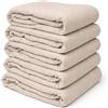 EQUIP247UK 5 teli antipolvere per le decorazioni, tessuto twill 100% cotone, qualità professionale Ogni telo misura 3,7 x 2,7 m. * * * Confezione da 5 teli. * * *