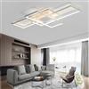 Qiaomao Plafoniera LED Soffitto Moderna, 65W Dimmerabile Plafoniera Lampada Da Salotto, Lampada Da Soffitto Bianco, LED Lampadario Soggiorno con Telecomando, Applica Per Camera Da Letto,Cucina,Ufficio