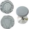 LIANGQI 2 Pezzi Copri Sgabello Rotondo Coprisedili Coprisgabello Tondo Copri Sgabello Rotondo Copertura per Sgabello Tondo Allungabile Per bar,sgabello da ufficio girevole(senza sedie) (Grigio argento)