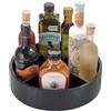 InterDesign iDesign The Home Edit Contenitore girevole Lazy Susan da 30,5 cm con divisorio rimovibile, legno paulonia nero