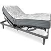 DUÉRMETE ONLINE Ergomedic Pro - Set letto elettrico articolato rinforzato con materasso in memory foam Dorsaltec, 90 x 190 cm, colore: Grigio Antracite