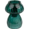 Talking Tables Portacandele in vetro a forma di fungo verde | o da utilizzare come vaso per boccioli | Eleganti decorazioni natalizie da tavola | ideale come regalo di Natale | da usare come decorazione per la casa,