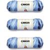 Caron Simply Soft Saturday Blue Jeans Ombre Yarn - 3 confezioni da 141 g - Acrilico - 4 Medium (pettinato) - 230 metri - per maglia/uncinetto