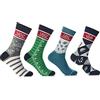40YARDS calzini di football americano per il conto alla rovescia del giorno della partita [4 paia di calzini] - Unisex, Taglia unica (Taglia unica: 37-46)