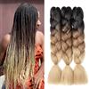 Gairyan Braids Extension per capelli sintetici da intrecciare, trecce afro 60 cm, 3 pezzi 300 g (nero, marrone scuro, marrone chiaro)