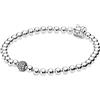 PANDORA Purely PANDORA Bracciale con perline e pavé in argento Sterling con zirconia cubica, 21