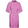Vero Moda Vmqueeny S/S Abito Camicia Corto Wvn Ga Vestito, Ciclamino, L Donna