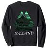 Iceland Geometric Tees Iceland Northern Lights Triangle T-Shirt, Nature Felpa