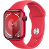 Apple Smartwatch Apple Watch Series 9 GPS Cassa 41m in Alluminio (PRODUCT)RED con Cinturino Sport Band - M/L [MRXH3QL/A]