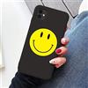 WGOUT Custodia per cellulare con sorriso fresco divertente cartone animato per iPhone 11 12 Pro Max 6s 7 8 Plus SE 2020 XR Custodia morbida in TPU per iPhone X XR XS MAX, Black Smile 1, per iPhone 8