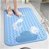 Moulaelos Tappetino da Doccia Antiscivolo, 70x40cm, Tappetino da Bagno Antiscivolo con Ventose, Tappeto per Piatto Doccia Antiscivolo Comfort Massaggio, Lavabile in Lavatrice, Blu