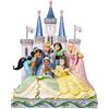 ENESCO Jim Shore Disney Traditions 6013075 - Statuetta di principesse Disney davanti al castello, 26 cm