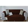 Dorian Home Copridivano 3 Posti con Braccioli, Antimacchia, Impermeabile e Antiscivolo, Salvadivano, adatto per sedute da 135 a 170 cm (3 Posti, Marrone)