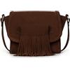 Kate Lee Marrone, Borsa a Tracolla in Pelle Mini Fleya Donna, Small