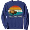 Yellowstone American Wild Bison Clothing Vintage Retro Style American Yellowstone Wildlife Bison Felpa