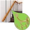 Parpyon® Supporti per corrimano a muro Staffe tubo passamano legno o Ferro accessori per ringhiere, Reggi Tubi con tasselli e viti prodotto italiano (Supporti V42, Oro-V42)
