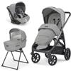 Inglesina - Inglesina Trio Aptica 4 in 1 Satin Grey con Telaio Litio Black e Seggiolino auto Darwin Infant Recline