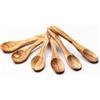 Sconosciuto Set di 6 cucchiai in legno di ulivo da 6 cucchiaini in legno di ulivo realizzati a mano da 14,2 cm
