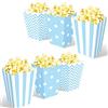 OUOQI Sacchetti di Popcorn,36PCS Scatole di Popcorn,Contenitori di Popcorn,Sacchetti di Popcorn in Cartone,per Spuntini del Partito, Dolci, Popcorn e Regali, Feste di Compleanno (Blu)