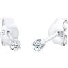 DIAMORE Elli DIAMONDS Orecchini Donne Auricolari di Base con Diamante (0,06 ct.) in Argento Sterling 925