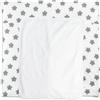 Puckdaddy Materassino per fasciatoio Freya, 77x75 cm, morbido cuscino supporto in 100% cotone, lavabile in lavatrice, bianco a stelle grigie e punti