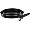 TEFAL INGENIO Set 4 pezzi, Padelle 22/24/28 cm + Manico removibile, Acciaio  inox 3168430345638