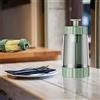 GKKBUFF Pvc sale agitatore pepe grande Pvc cucina spezie barattoli di misura condimento bottiglia sale e pepe shaker vetro misuratore spezie sale paprika pepe cumino polvere zucchero Dispenser (Verde)