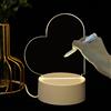 LELYFIT LED Lampada Creativa Fai Da Te, Luce Notturna Cancellabile Fai Da Te, Regalo Personalizzato Per Amici, Bambini, Genitori, Compagni di Classe (Forma di Cuore)