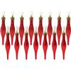 Christmas Concepts Confezione da 15-8,5 cm, 85mm (3.4) di palline a goccia - Opaco e glitter design - Palline di Natale (rosso)