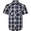 Coevals Club Camicia Uomo Maniche Corte Casual Trama Western Regular Fit Shirts Business Bottoni Camicia(Plaid Nero #41 L)