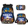 MATU Roblox - Zaino da gioco, 3 pezzi, per studenti, scuola, viaggi, computer, per ragazzi e ragazze