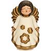THUN - Puntale Per Albero di Natale Angelo in Ceramica Decorata a Mano, Addobbo Natalizio, Idea Regalo, 11x9.3x17.5 cm h