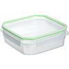 Tatay Contenitore per Alimenti, in Vetro, Ermetico, Capacità 1.30L, Coperchio a Clip, Senza BPA, Adatto a Microonde, Forno, Congelatore e Lavastoviglie, Colore Verde, Misura 18.8 x 18.8 x 6.6 cm