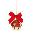 THUN - Addobbo Natalizio Fungo Ronnie in Ceramica Decorata a Mano, Versione Piccola, Decorazioni Natale Casa, 4.8x4.3x4.8 cm