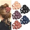 Lolalet Mollettone Capelli Donna 5 Pezzi, Pinze per Capelli Elegante, Ciappo Capelli Donna Forti e Antiscivolo, Capelli Clip Artiglio per Donne e Ragazze - Stile C