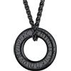FaithHeart Cerchio Collana Vichinga Anello di Mobius Ciondolo Rune Vichinghe Amuleto del Mito Nordico Collanina Pelle Intrecciata Nodo Celtico Regalo Compleanno per Lui Coppie