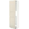 Ikea METOD hi cab f frigorifero o congelatore w 2 drs, 60x60x200 cm, bianco/Voxtorp beige chiaro lucido