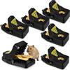 Flintronic Trappola per Topi, 6 Pezzi Trappola Ratti Riutilizzabile, Trappola per Topi per Interni ed Esterni, Trappola Ratti da Esterno, Cucina, Magazzino, Giardino