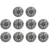 Nacnic Set di 10 pomelli in ceramica Mandala dipinti a mano in bianco e nero. Maniglie artigianali per armadi, cassetti, cassettiere e appendiabiti. Pomelli classici in ceramica diametro 40 mm