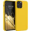 kwmobile Custodia Compatibile con Apple iPhone 12 Pro Max Cover - Back Case per Smartphone in Silicone TPU - Protezione Gommata - miele